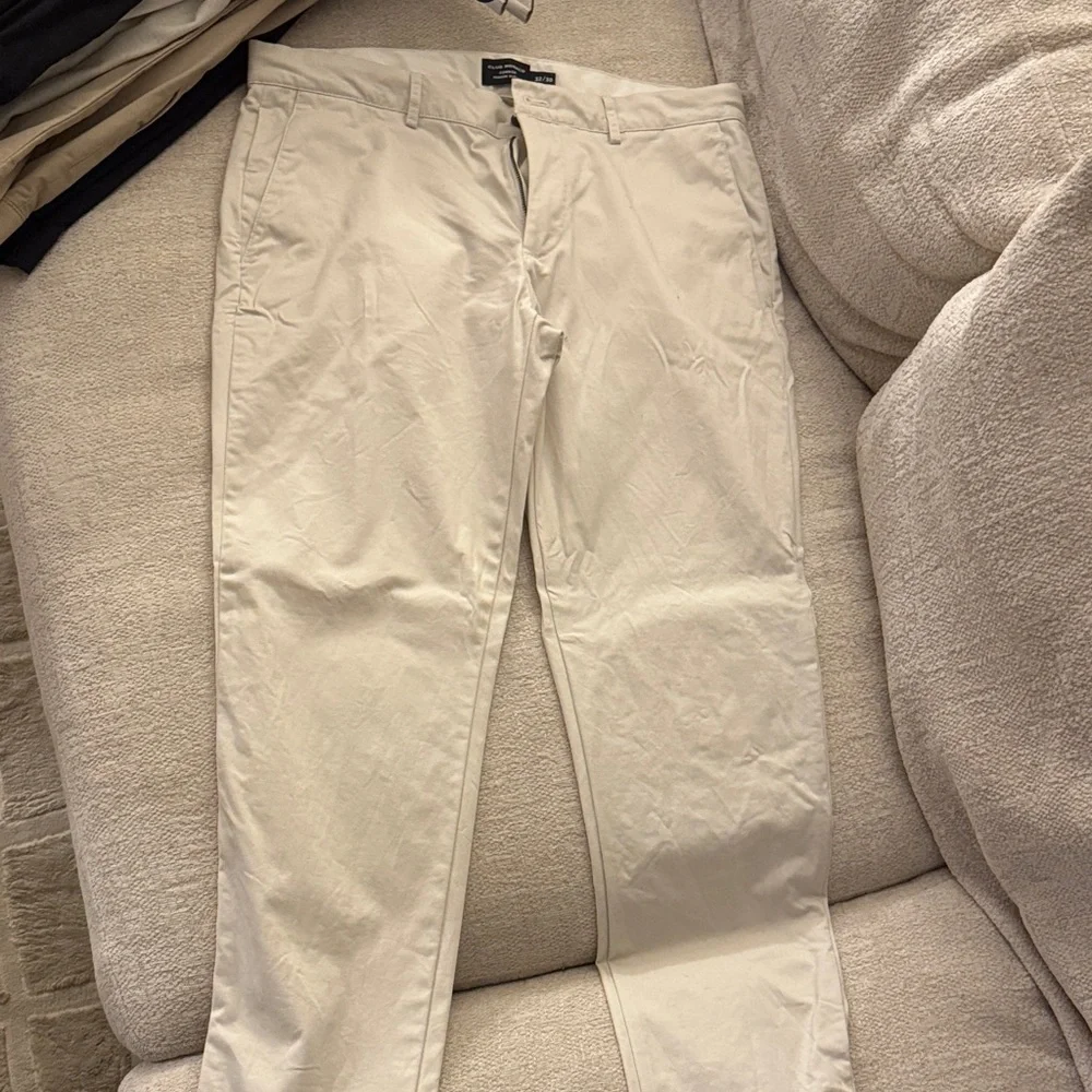 Club Monaco Cream Modern Slim Pants - Picture 1 of 3